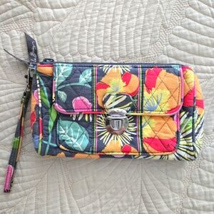 Vera Bradly Floral Quilted Wristlet